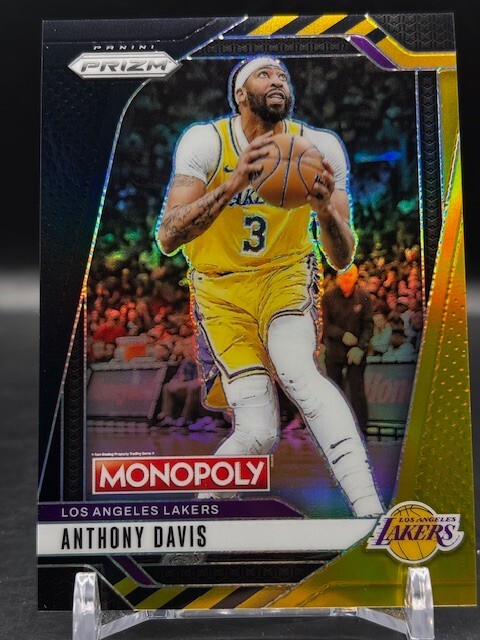 2024-25 Panini Prizm Monopoly NBA Anthony Davis Black Gold 2/5 Lakers Card