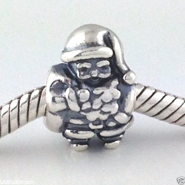 Authentic PANDORA Santa Claus Sterling Silver Charm Bead 790852