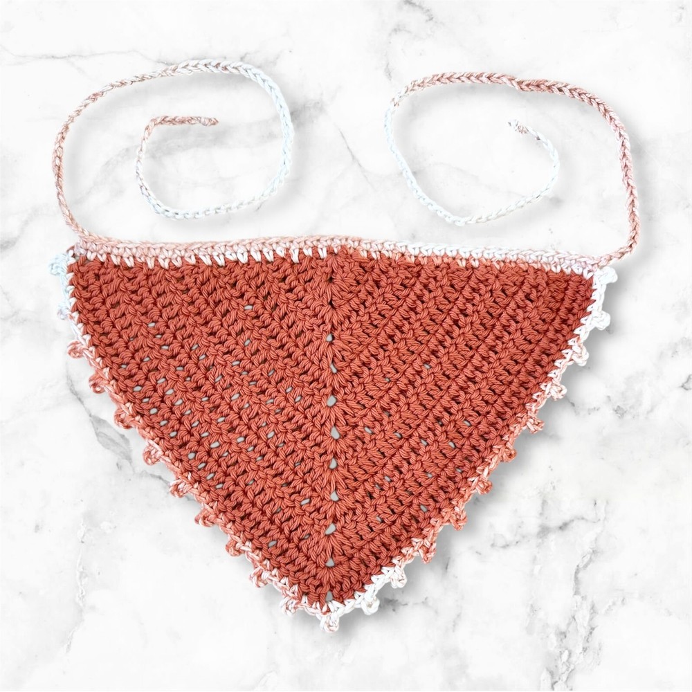 Crochet Picot Hair Bandana Handmade for Teens and Adults