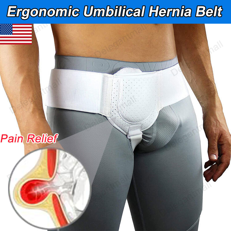 Ergonomic Umbilical Hernia Belt Abdominal Support Binder with Compression Pads
