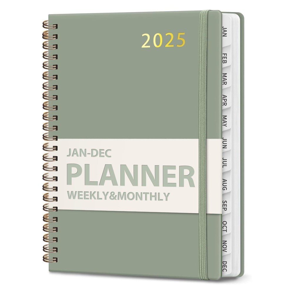 2025 Planner, Weekly and Monthly Planner Calendar, Jan - Dec, Spiral Bound wi...
