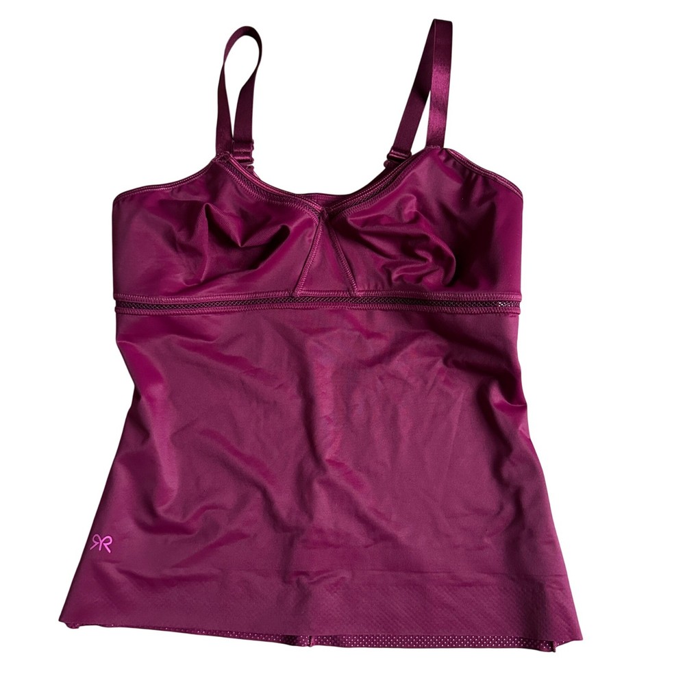 Ruby Ribbon Siren Cami Womens 38 Wireless Comfort Shapewear Shaping Top Fuchsia