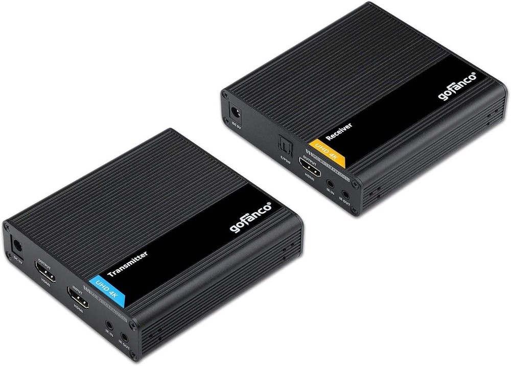 gofanco HD20Ext-Aud 4K60 HDMI Extender Cat6/7 230ft HDR 18Gbps HDCP2.2 Open Box