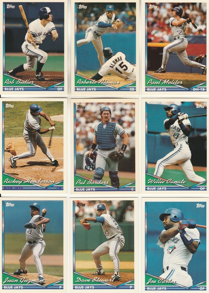 (29) 1994 Topps Toronto Blue Jays (2 Series Team Lot) See Scans!