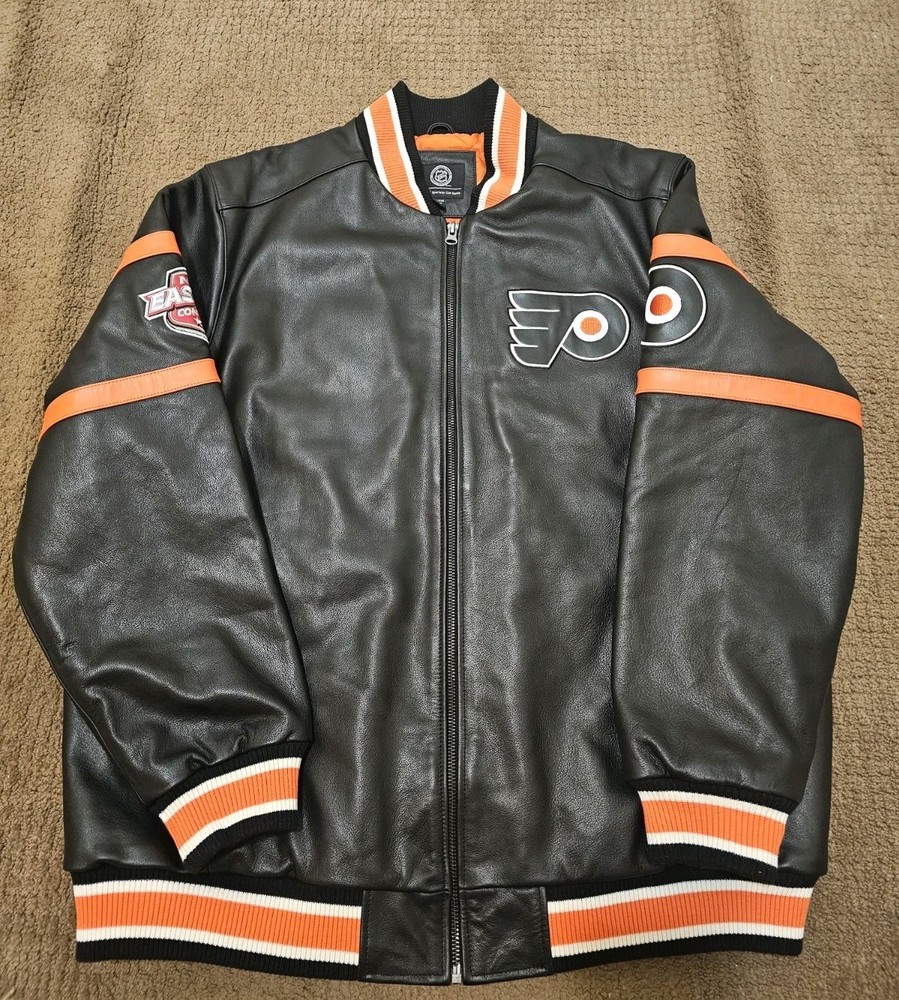 NEW - G-III Sports By Carl Banks PHILADELPHIA FLYERS Men's Leather JACKET - 2XL