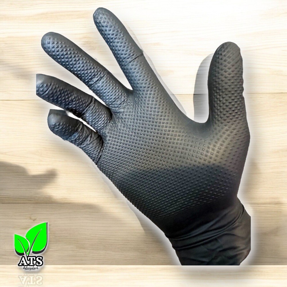 AMMEX Gloveworks Orange Nitrile Gloves Medium 100-Pack Durable Chemical-Resistant