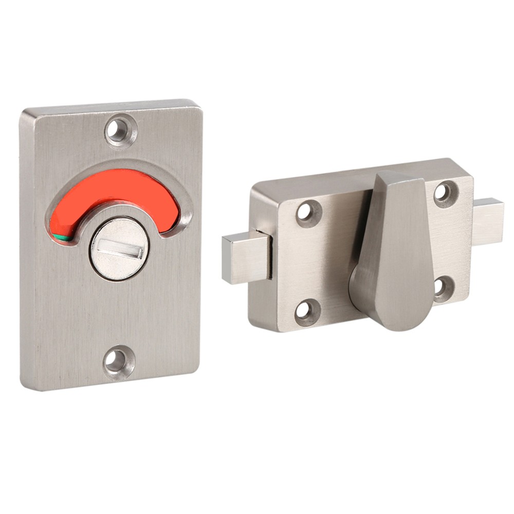 Bolt Door Lock with Red Green Indicator for Public Toilets Smooth Operation