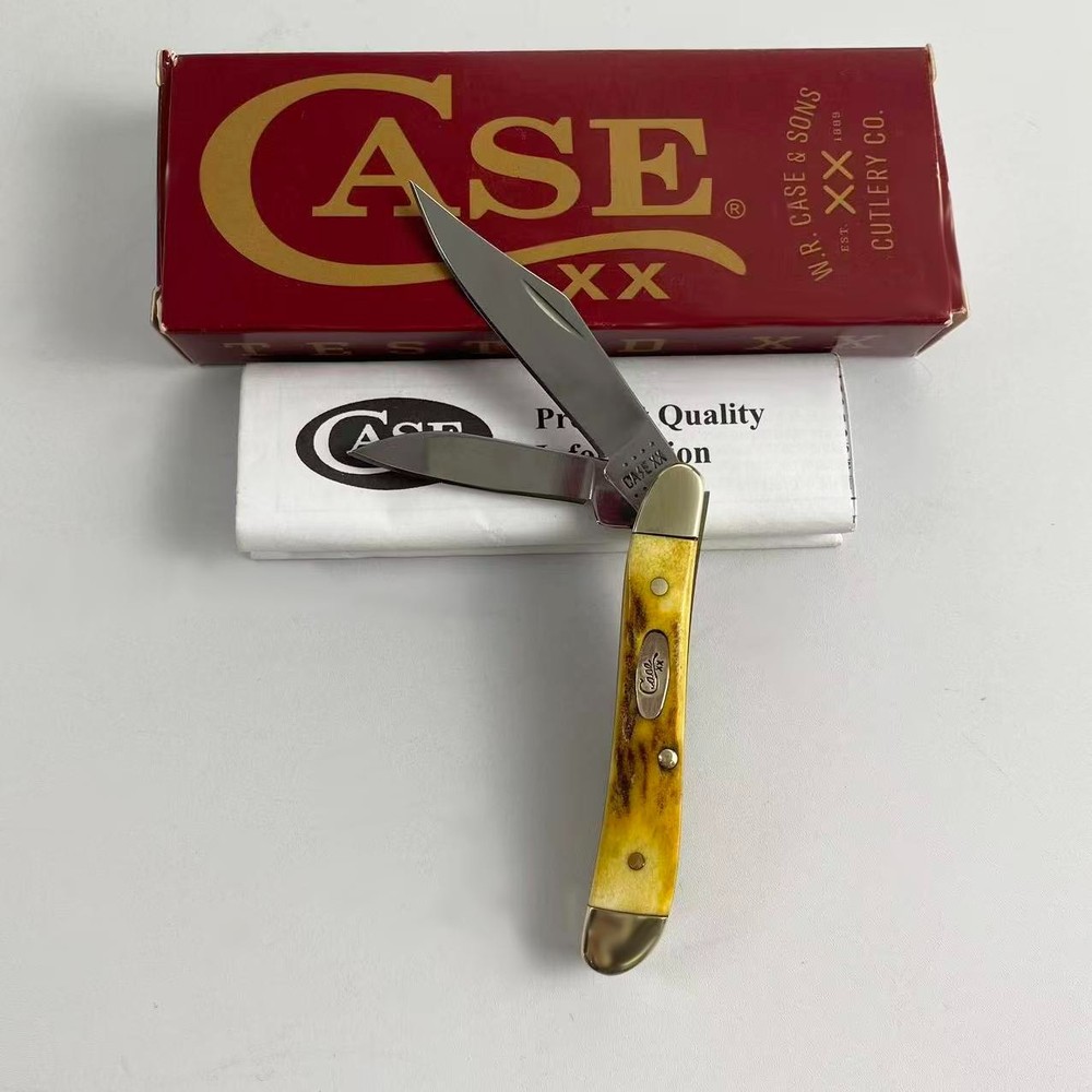 Case XX Peanut Genuine Stag Handle Tru-Sharp Stainless Pocket Knife 00048