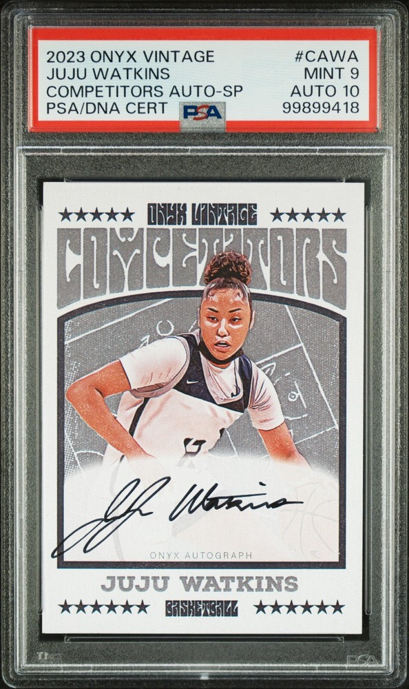 2023 Onyx Vintage Juju Watkins Black Ink On Card Auto SP PSA 9/10 RC
