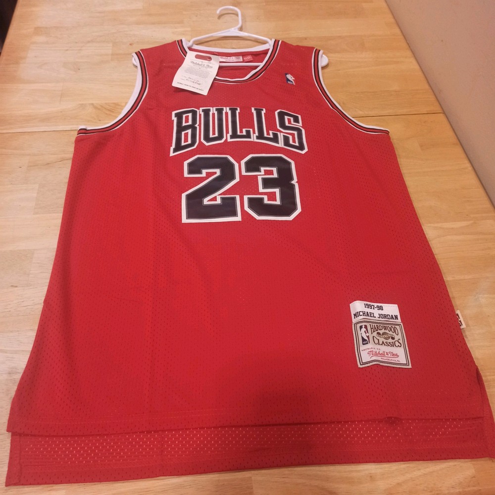 100% Authentic Michael Jordan Mitchell Ness 97 98 Sz XXL Bulls Jersey