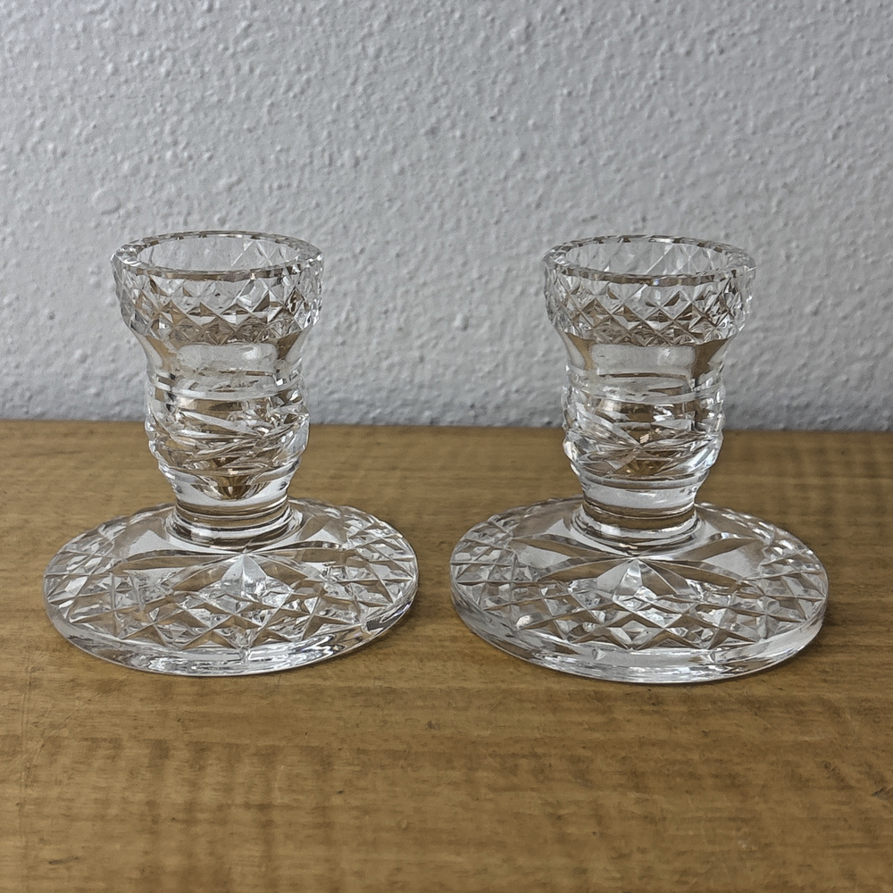 Waterford Crystal Vintage Style Elegant Candle Holders