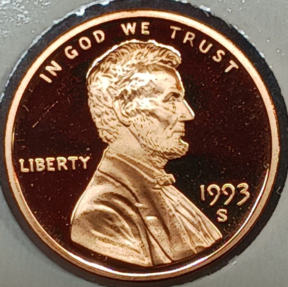 1993 S Lincoln Memorial Proof Penny - Deep Cameo