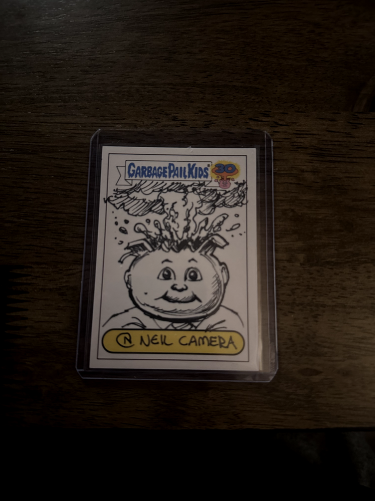 2015 GPK 30th Anniversary Adam Bomb Sketch Card by Neil Camera Topps