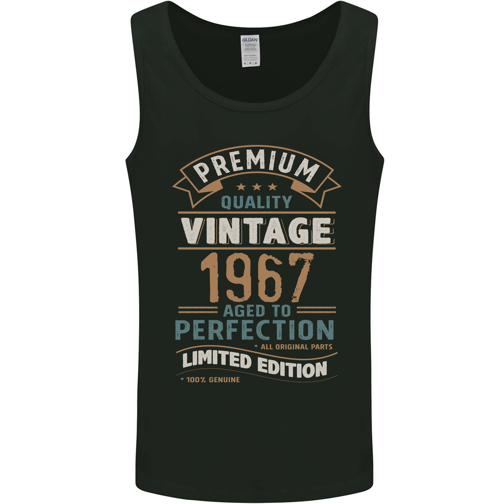 Premium Vintage 58th Birthday 1967 Mens Vest Tank Top