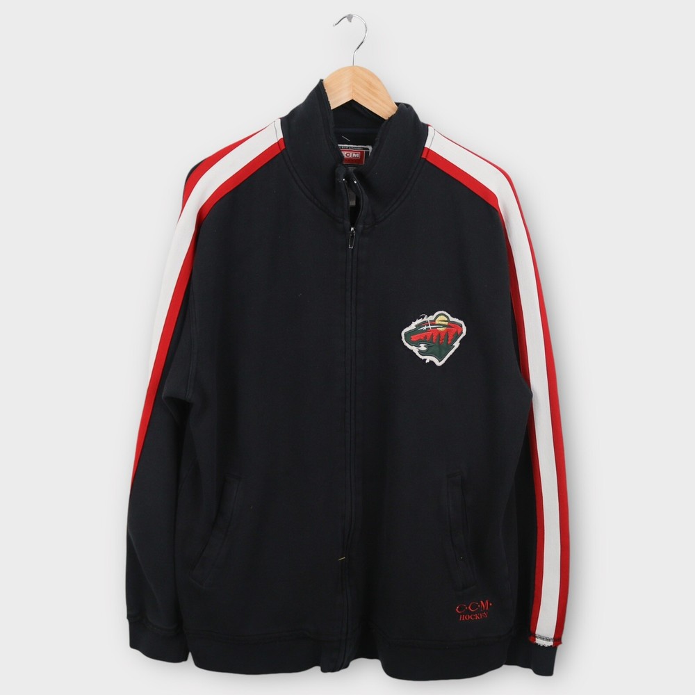 Vintage Minnesota Wild Jacket Men’s Size Large CCM Hockey Distressed