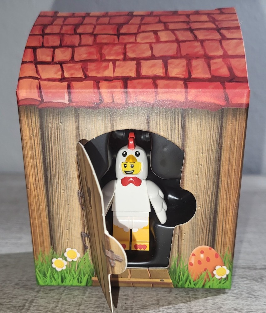 LEGO Easter Chicken Suit Guy Minifigure with Coop Box-image