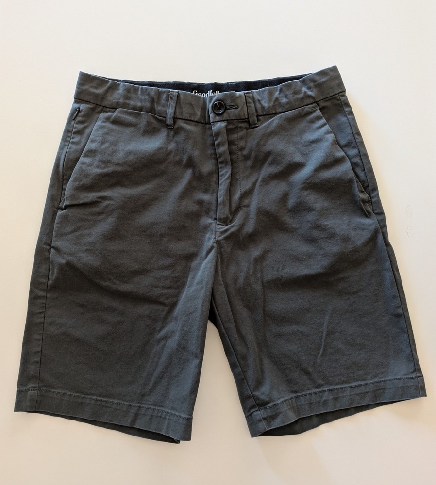 GOODFELLOW & CO Men's Dark Gray Linden Tech Stretch Chino Shorts Size 30x9