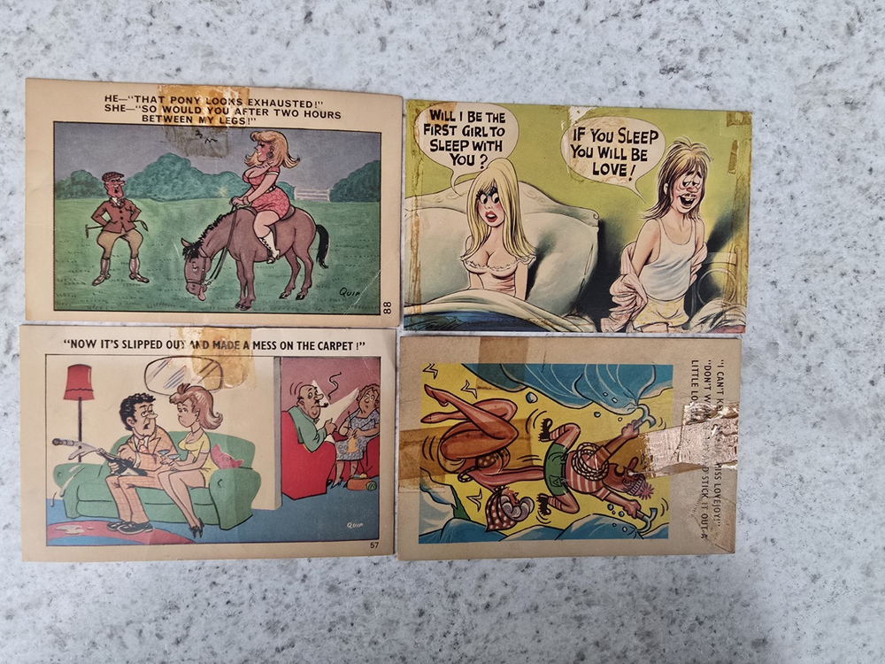 VINTAGE Mixed Seaside Comic Humour Saucy Postcards x20 BARGAIN
