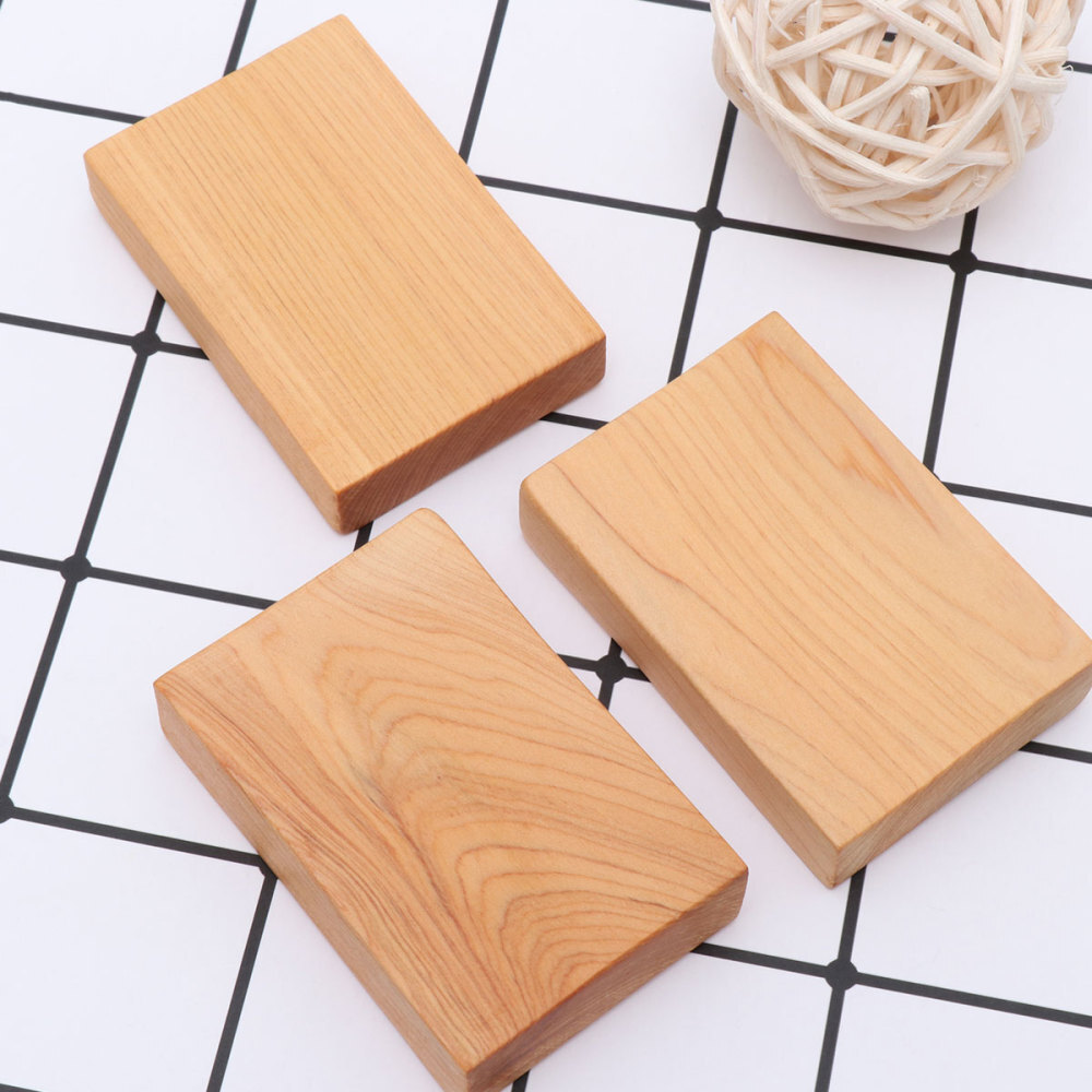 3 Pcs Open Fingers Work Gloss Cedar Carving Blocks Projects