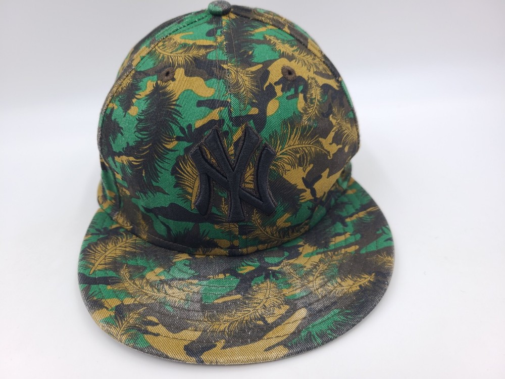 New York Yankees New Era 59Fifty Camo/Floral Fitted 8 Hat Cap MLB Green Black