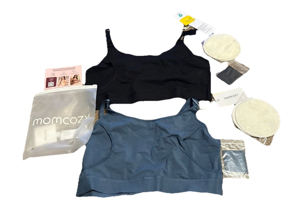Momcozy Hands Free Pumping Bra XL Adjustable Nursing Bra for Breast Pumps