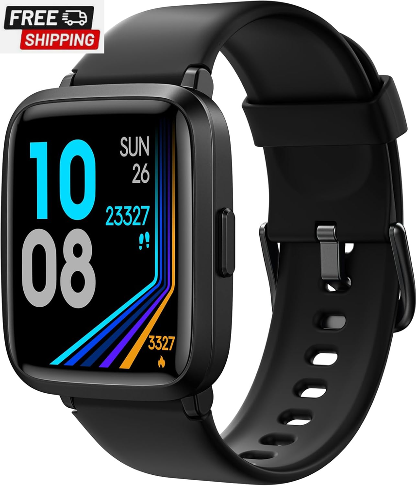 Waterproof Smart Watch with Heart Rate Sleep Tracking Touchscreen Fitness Tracker