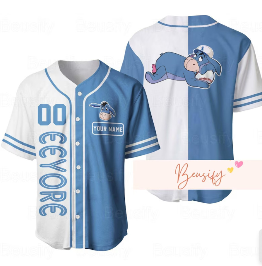 Eeyore 3D Baseball Jersey Shirt Mother Day Gift All Over Print Best Price