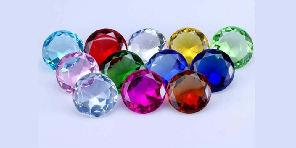 50mm Diamond Gift Home Decor Jewel Round Cut Crystal Paperweight Box Set (12pcs)