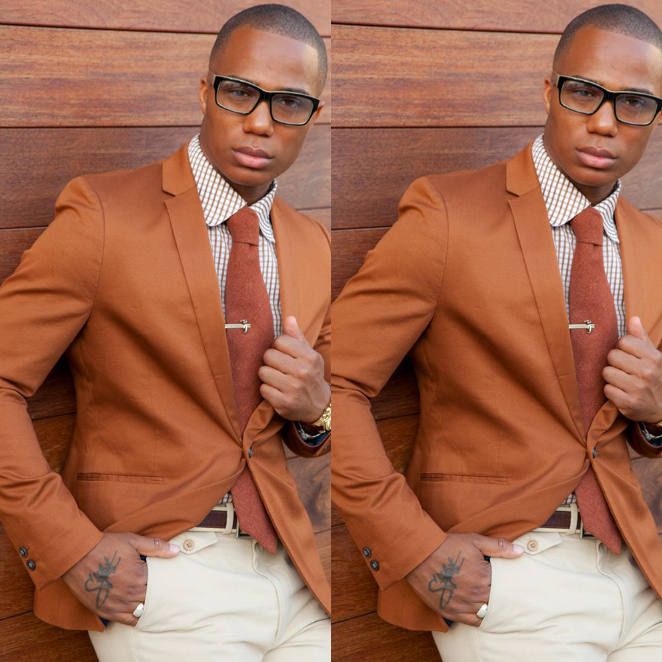 Brown Slim Fit Mens Suit for Wedding Business Formal 2-Piece Tuxedo