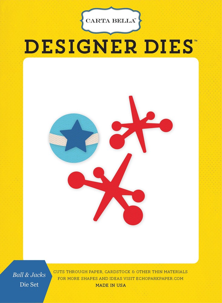 Carta Bella Ball & Jacks Die Set CBTB66041 for Scrapbooking