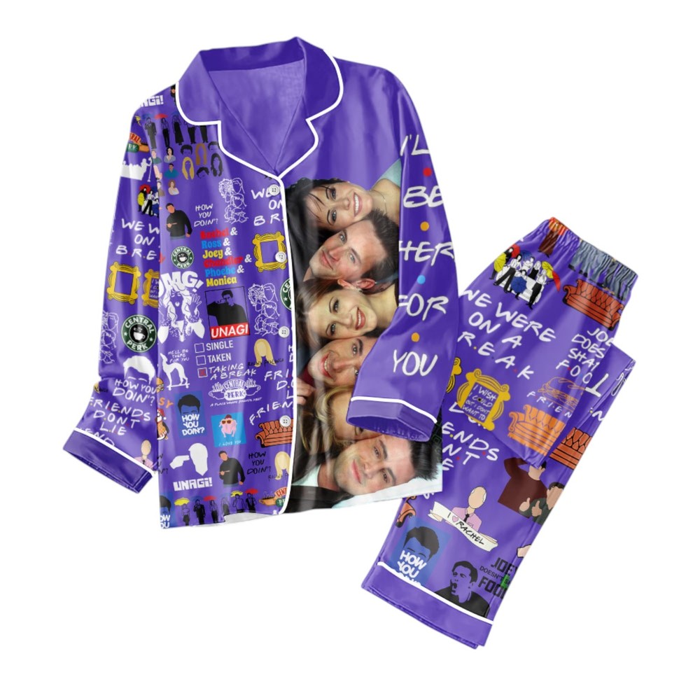 Friends Button Down Pajamas Set   MAITM 5221