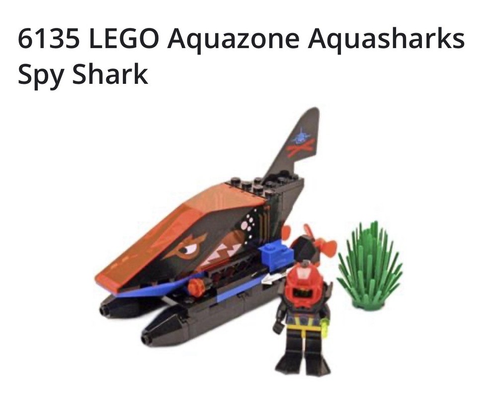 LEGO 6135 Aquazone Aquasharks Spy Shark Submarine 1998 Complete