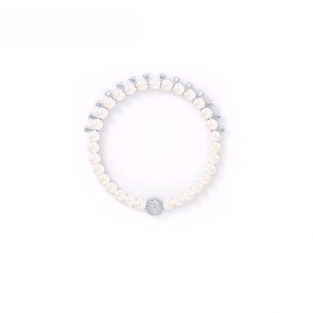 New Gift Box SWAR0VSKI Remix Collection Crystal Pearls Strand Bracelet