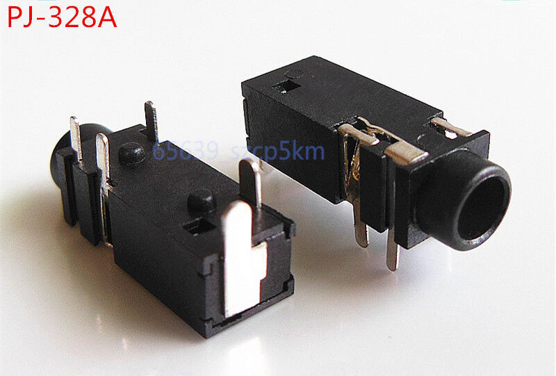 10pcs 3.5mm female audio connector 5 pin dip stereo headphone jack PJ-328A #WD6