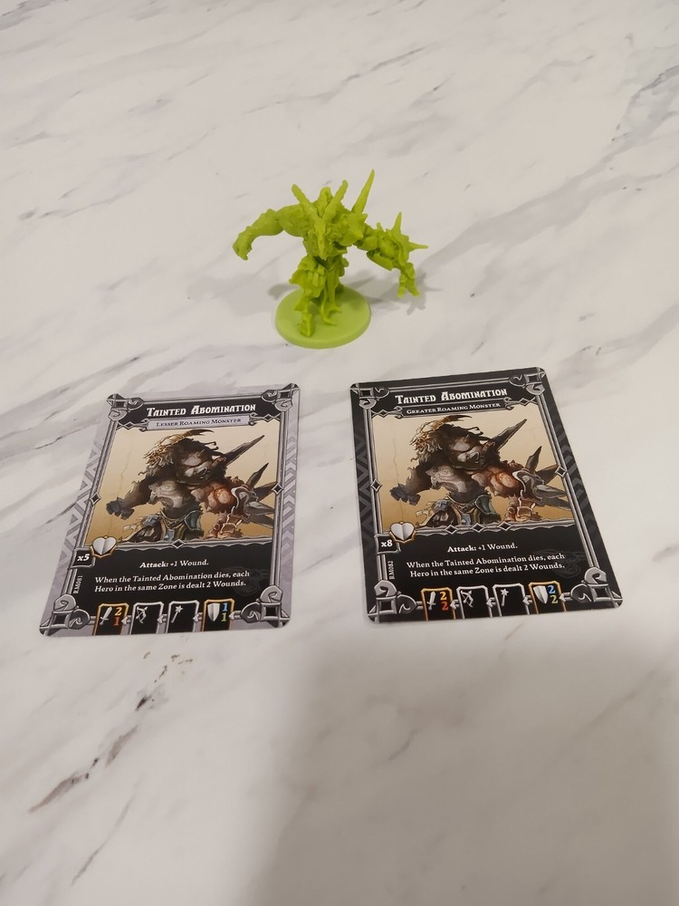 Zombicide Fantasy: Green Horde Tainted Abomination With Massive Darkness Cards