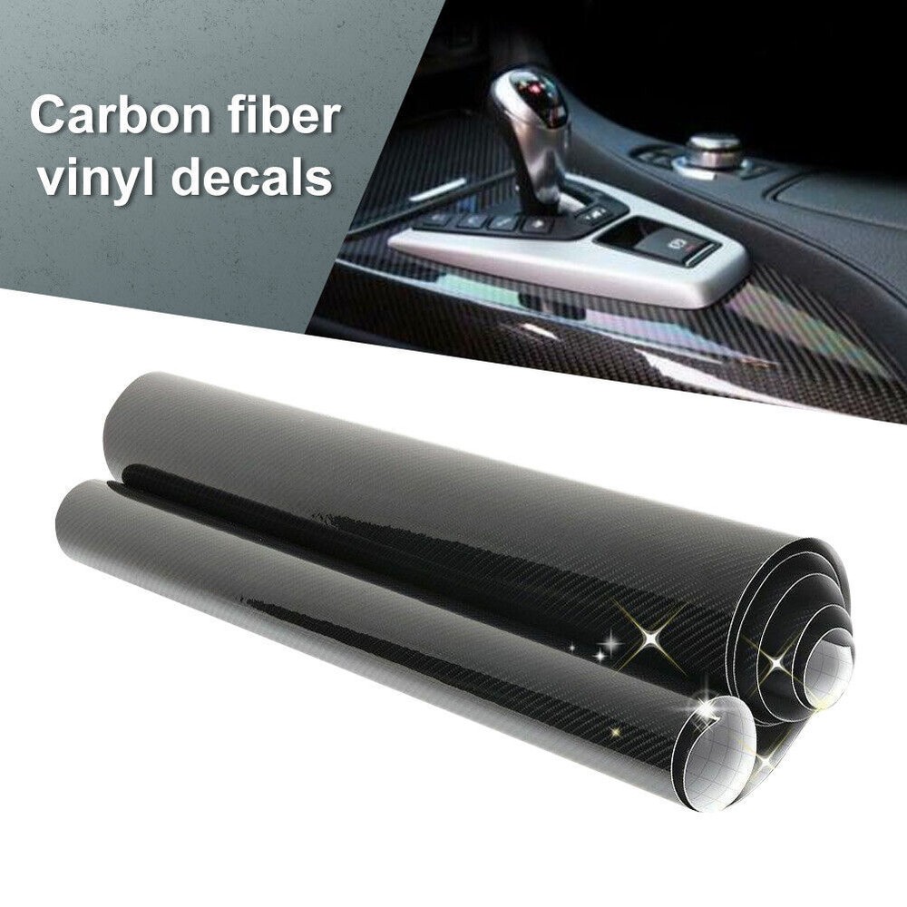 5D High Gloss Black Carbon Fiber Vinyl Wrap with Air Release Technology  