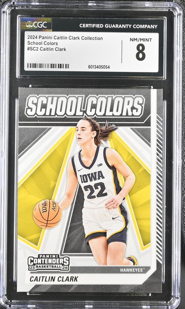 2024 Panini Caitlin Clark Collection Caitlin Clark #SC2 School Colors CGC 8