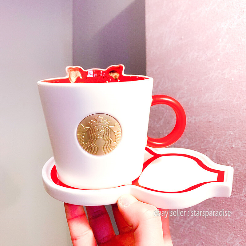 Starbucks 2022 China New Year Tiger Mug with Good Fortune Saucer Kit Blessing Gift-image
