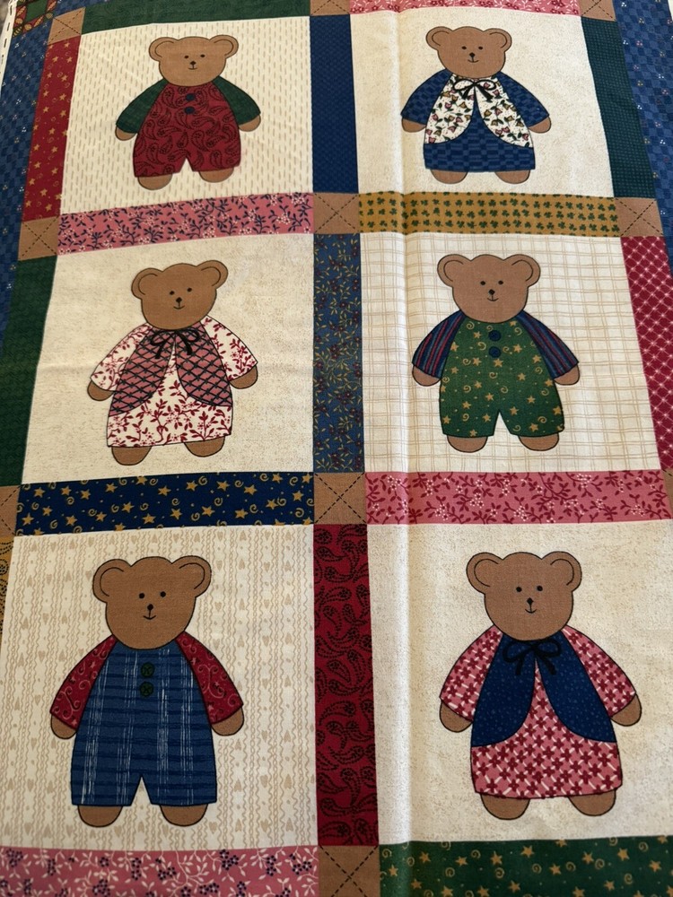 Discover the NEW Teddy Bears Everywhere Panel by Little Quilts Fabri-Quilt Country Calico - 17x42