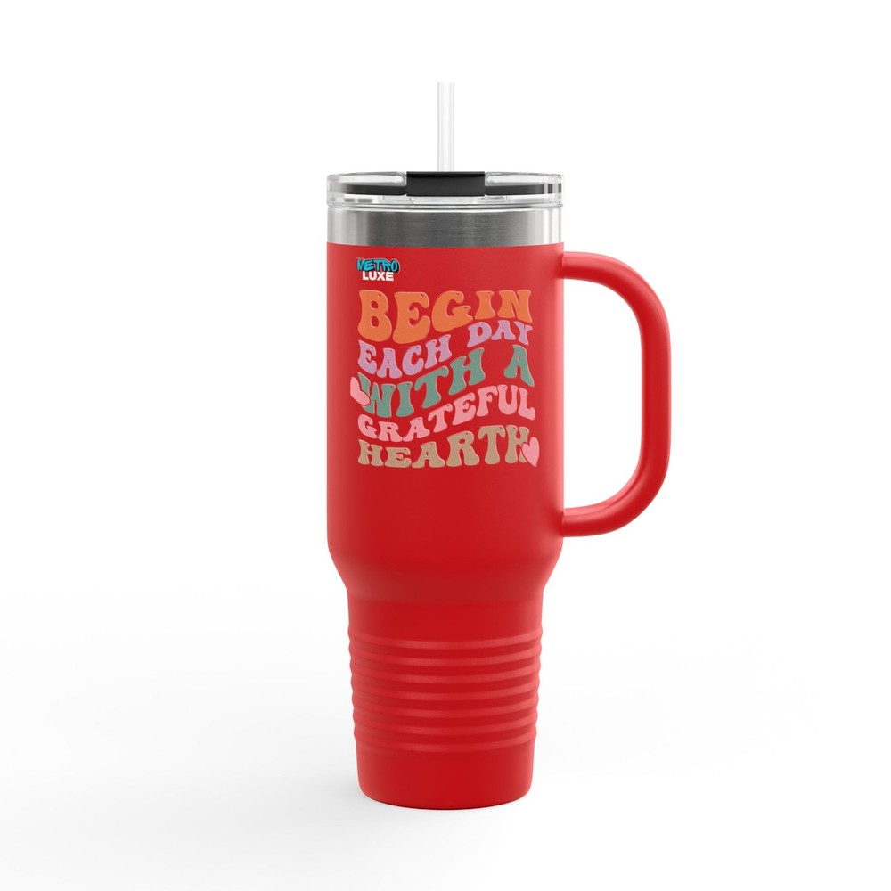 METROLUXE - Insulated Travel Mug, 40oz - Epic Motivational Coffee Cup, Large