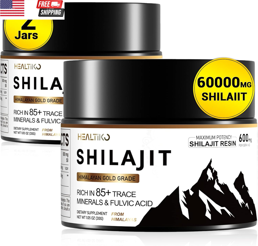 Himalayan Shilajit Resin 600mg Gold Potency Organic Pure