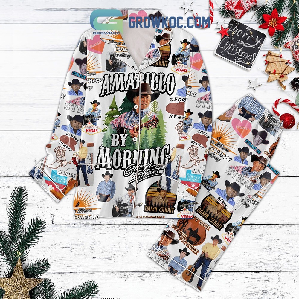George Strait Cowboys Themed Christmas Pajama Set for Men