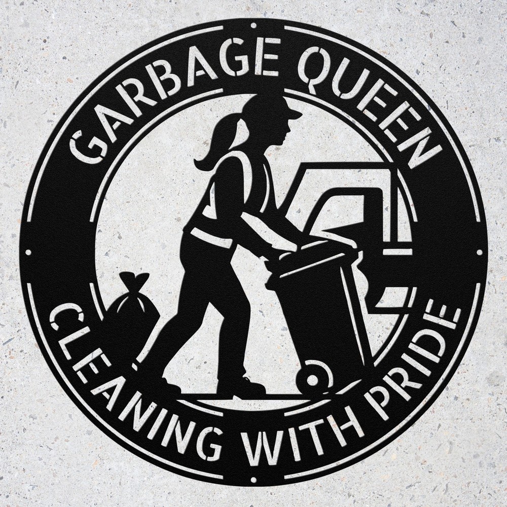 Personalized Sanitation Worker Metal Sign for Women Custom Trash Collector Gift