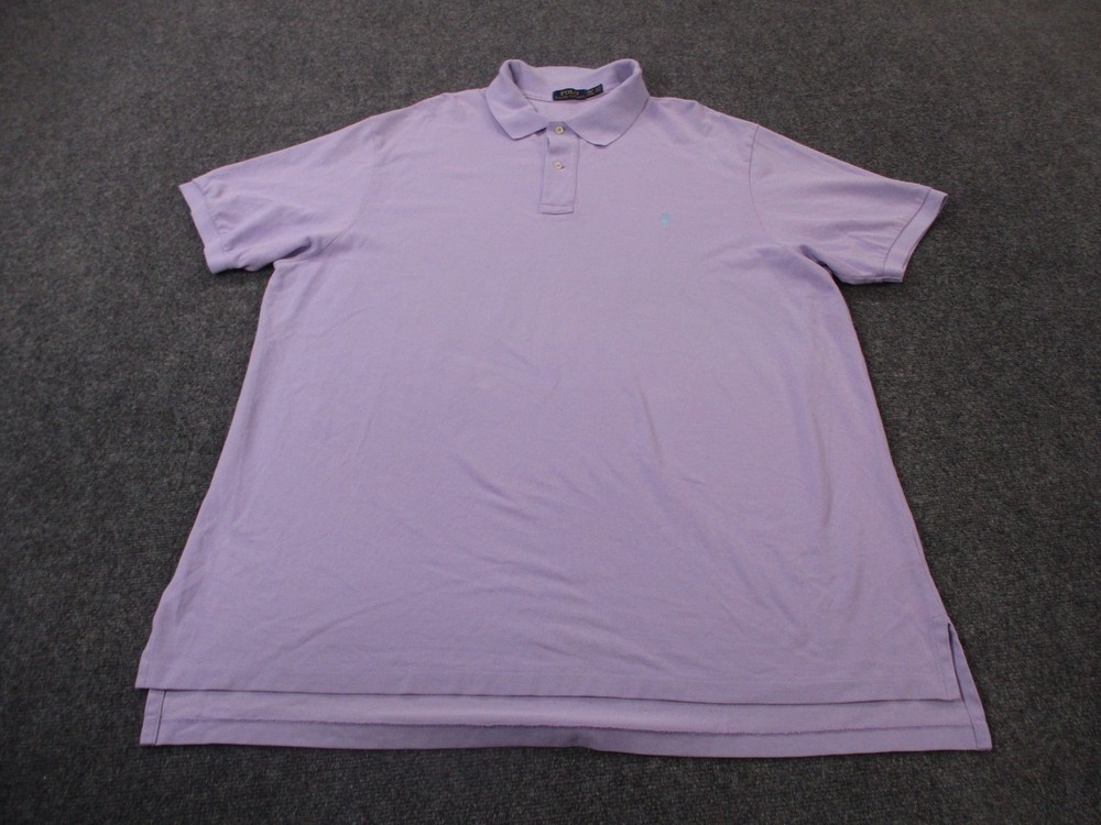 Polo Ralph Lauren Shirt Mens 3XLT Purple Golf Pony Logo Preppy Casual Business