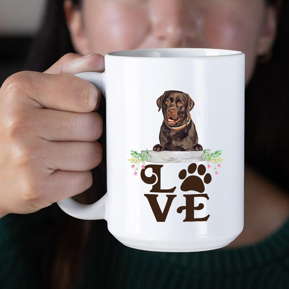 Custom Chocolate Labrador Coffee Mug - Personalized Pet Gift