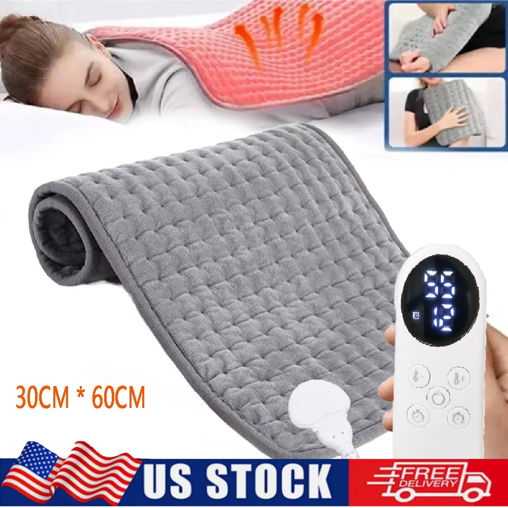 Electric Heating Pad for Back Neck Pain Relief with 6 Heat Settings Auto-Off