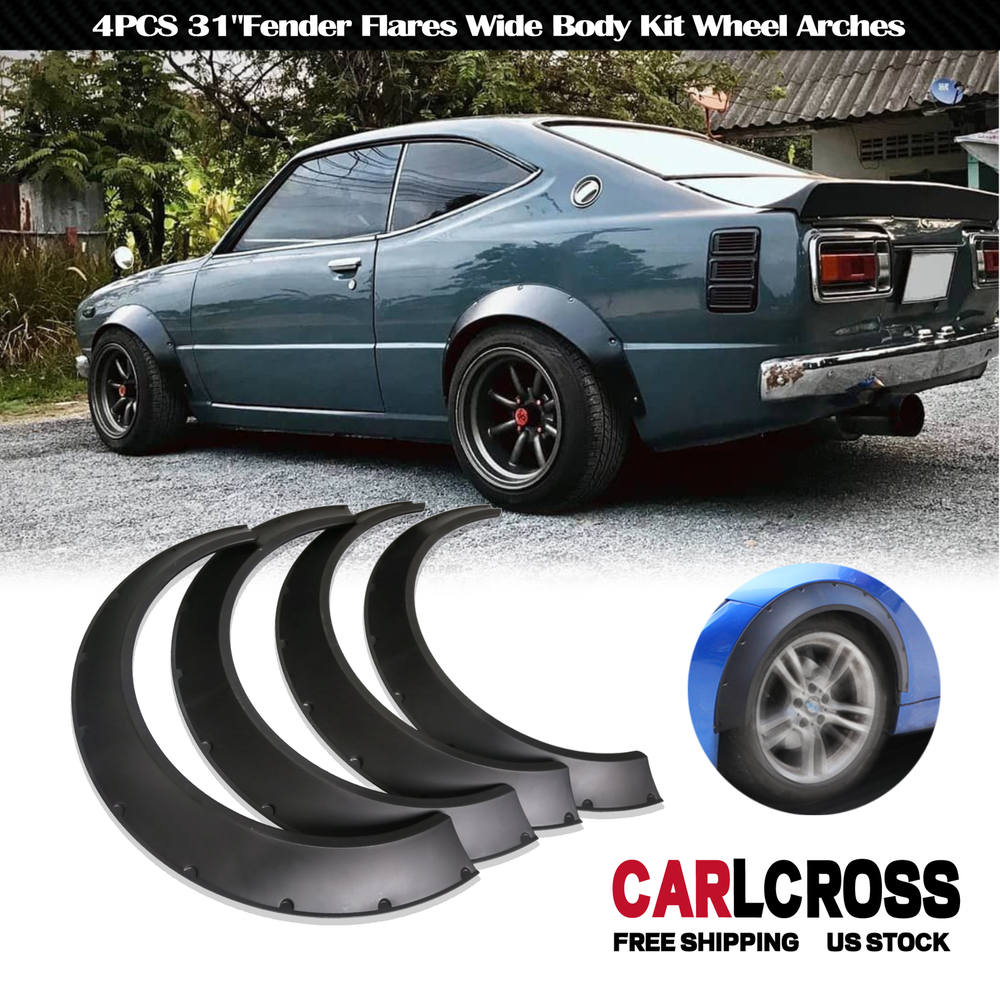 For Toyota Corolla Set of 4 Fender Flares Extra Wide Body Kit Wheel Arches