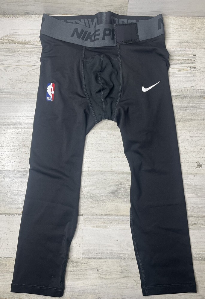 Nike Pro NBA Player Issued 3/4 Compression Tights Black Men's Size: S DN1547-010
