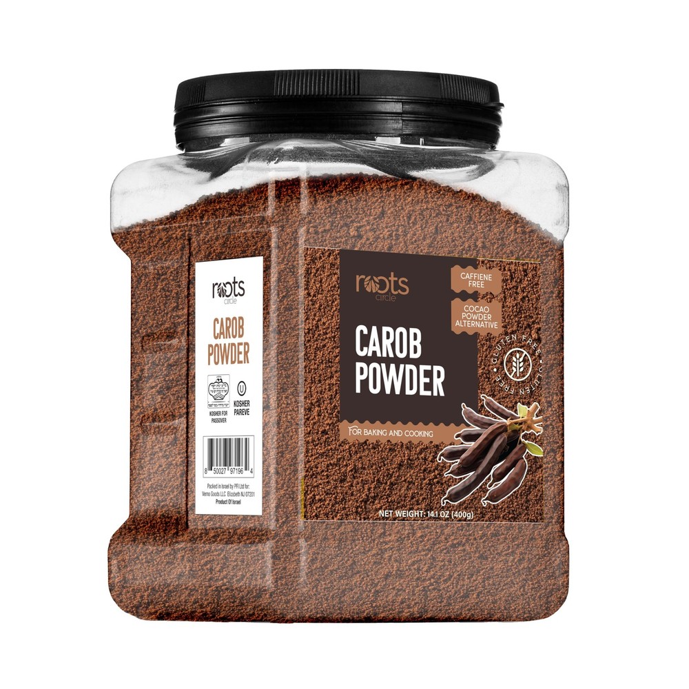 Premium Unsweetened Carob Powder - Kosher, Bulk 14oz, Cocoa Alternative