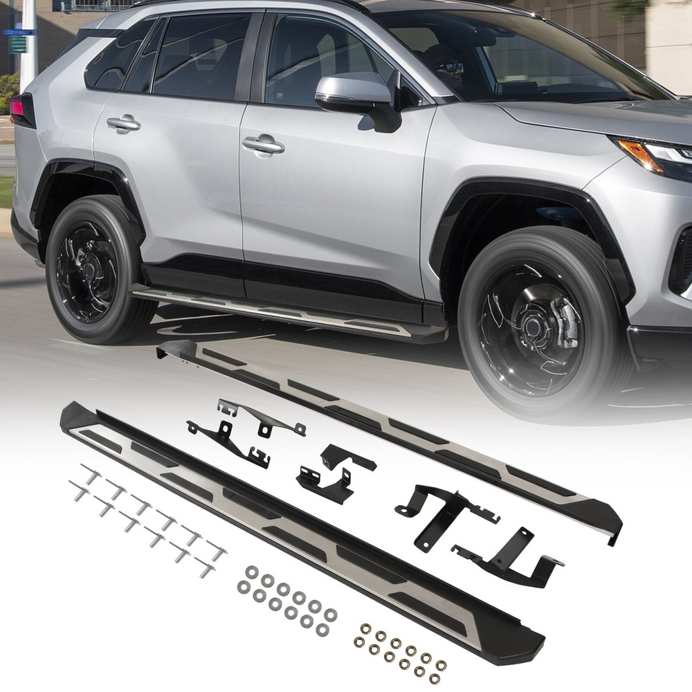 For 2019-2023 Toyota RAV4 OE Style Pair Running Boards Side Step Nerf Bars Pedal